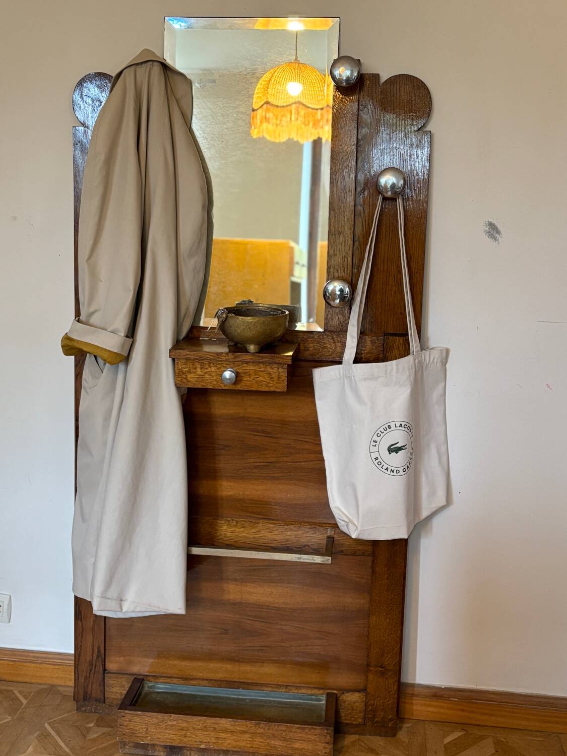 50s cloakroom coat rack