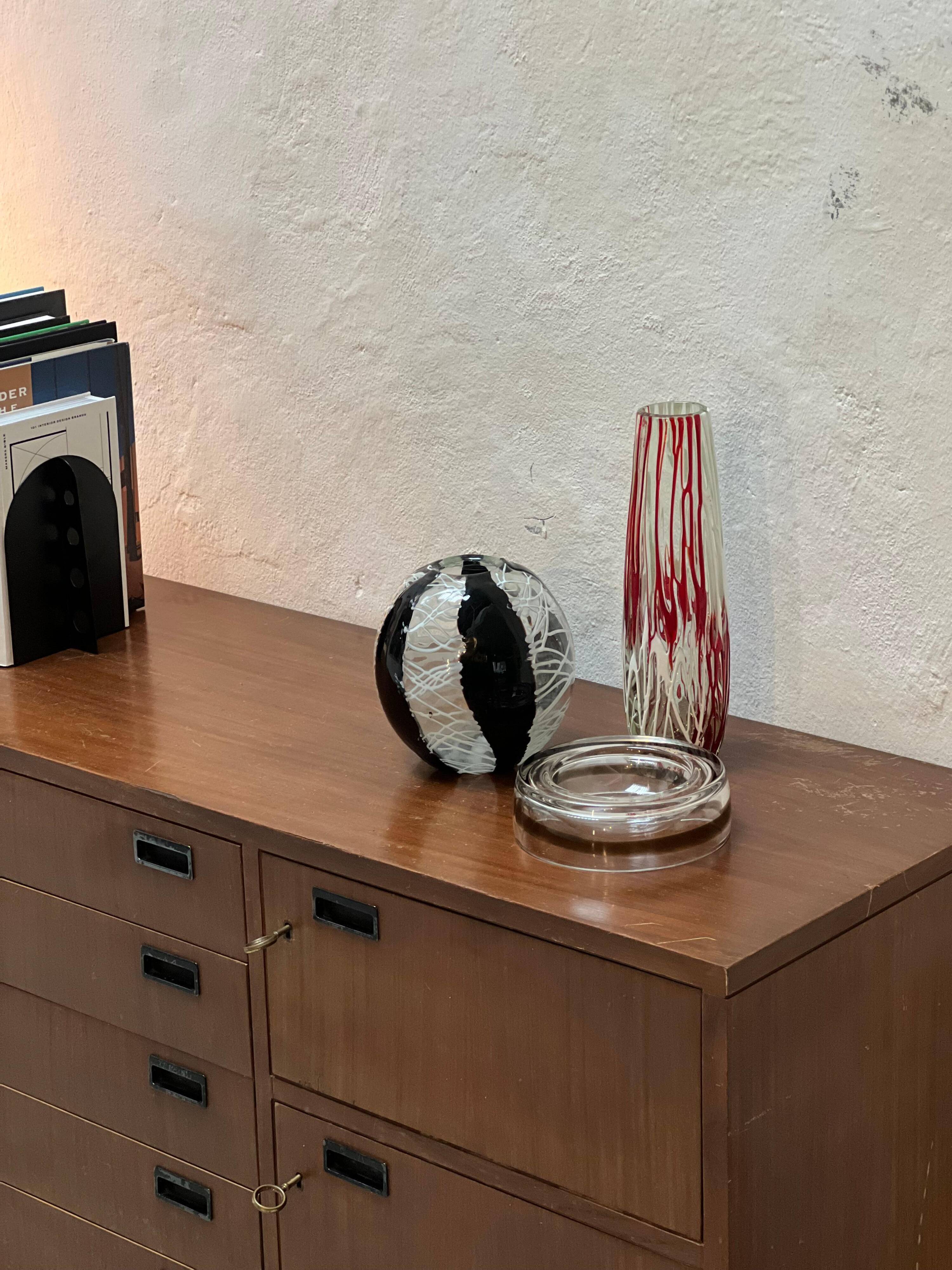 Vintage Italian Sideboard, Mid-Century Modern Wood Cabinet with Lockers 1960's