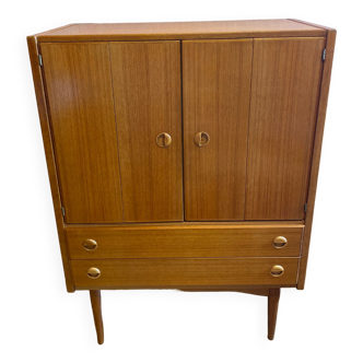 TV stand from the 50s, 2 drawer, 2 accordion doors. Perfect condition.