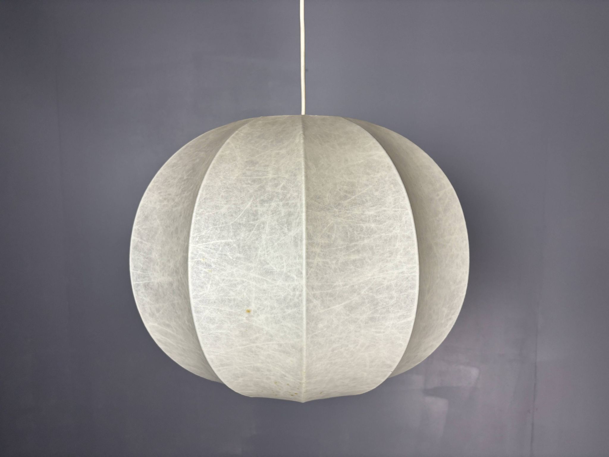 Midcentury space age cocoon hanging pendant ceiling lamp, 1960s