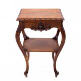 Small table with delicate carving, France, circa 1890.