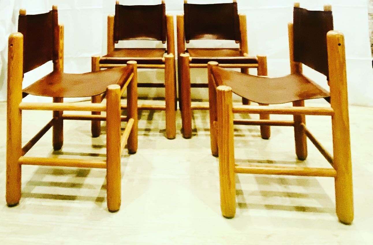 4 chairs by knud friis & elmar moltke nielsem circa 1960