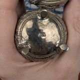 Pair of 800 thousandth Indian Silver Salt Cellars, Early 20th Century, Tableware