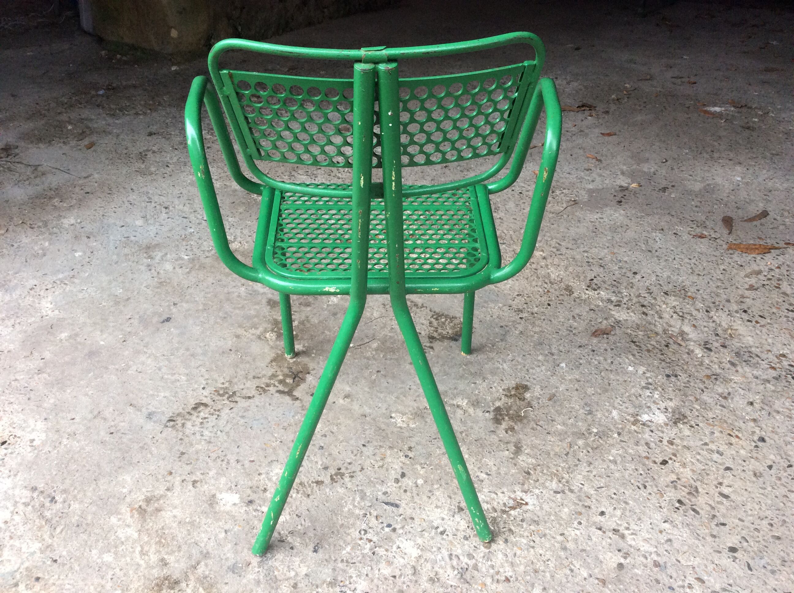 René Malaval 50s hole iron armchair