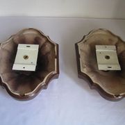Ensemble de 2 lampes allemandes orange de mur en céramique de la lave de la 1960 / 70s