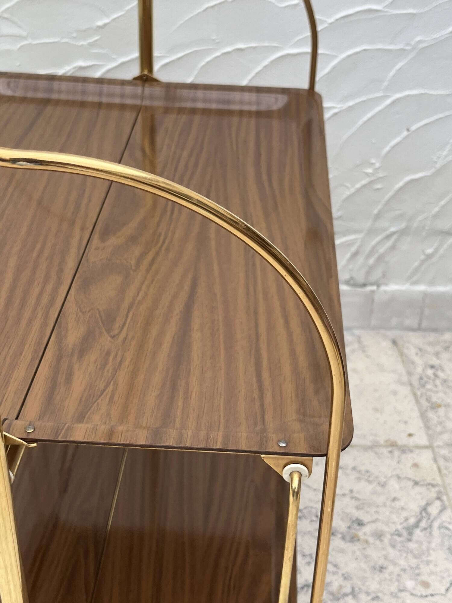 Vintage Golden Folding Table Gerlinol