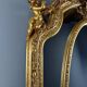 Large Louis XV style mirror in carved and gilded wood, 19th century