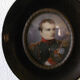 Cadre médaillon Napoleon Ier  peinture sur os signéeHIL