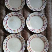 10 antique flat plates from Gien