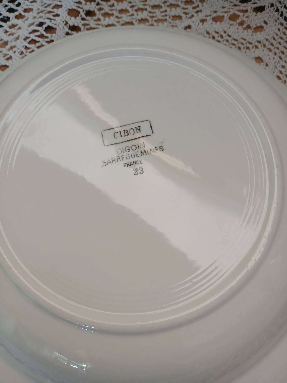 4 old dishes from Digoin and Sarreguemines