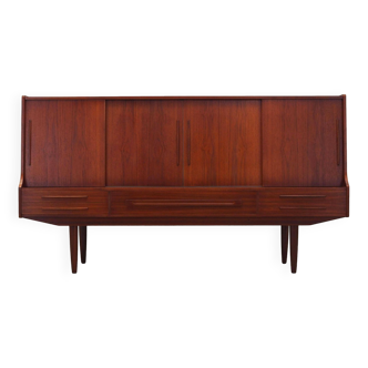 Buffet haut en teck, design danois, années 1960, production : Danemark