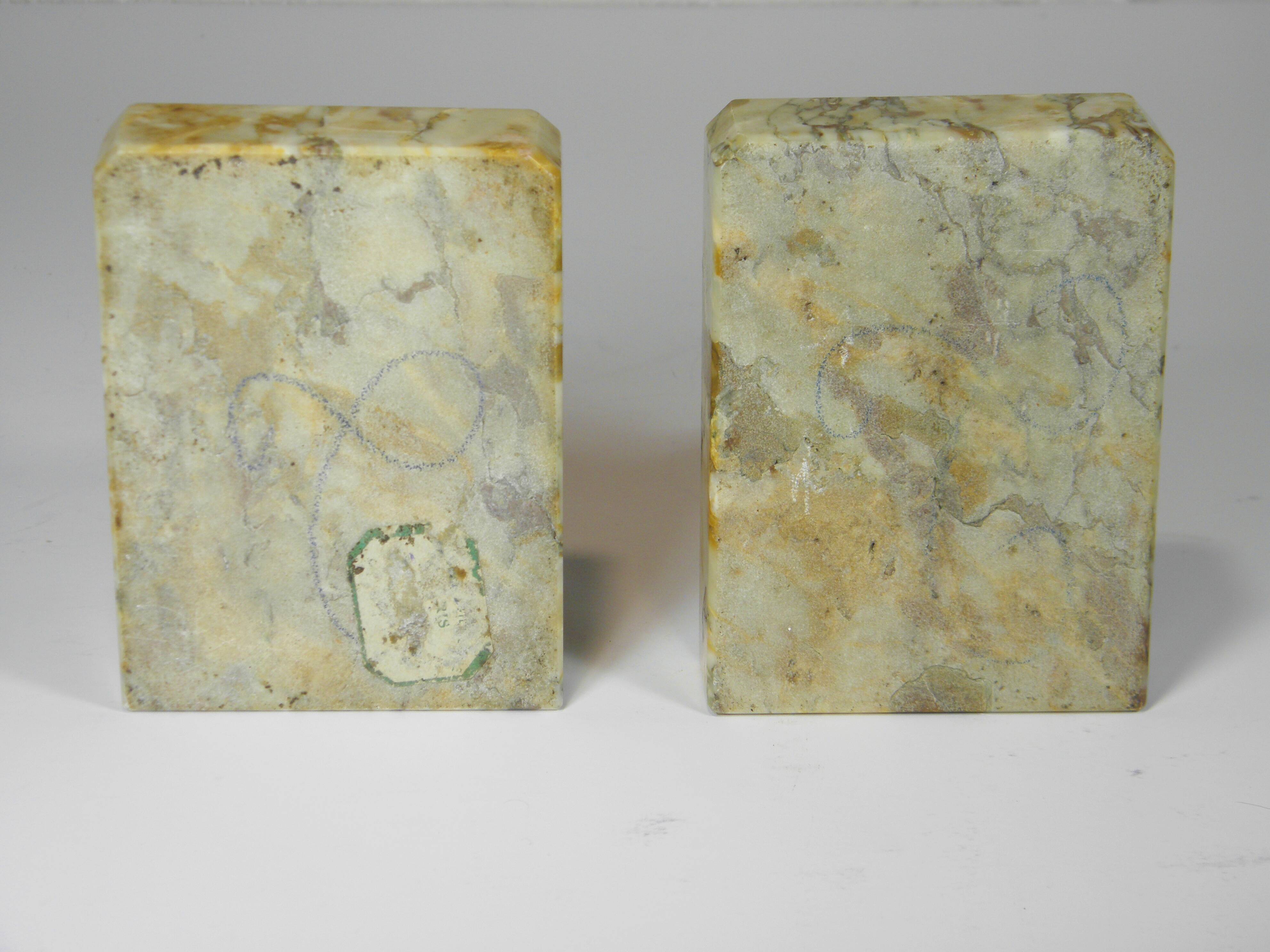 Pair of Marble Bookends from the Art Deco period