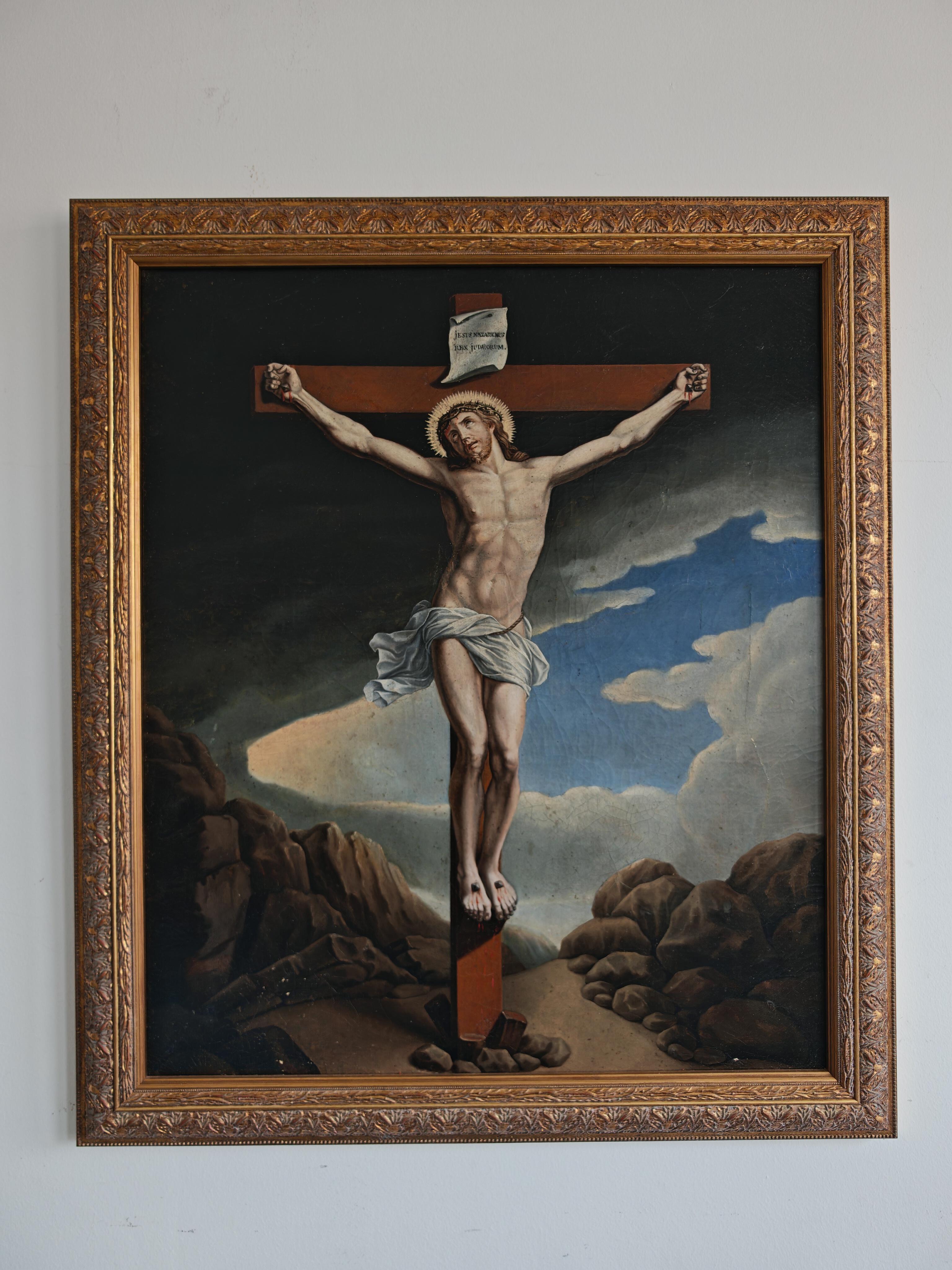 Christ on the Cross, oil on canvas, 19th century