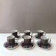 6 tasses à expresso + soucoupes Rosenthal Szenario Metropol, années 90