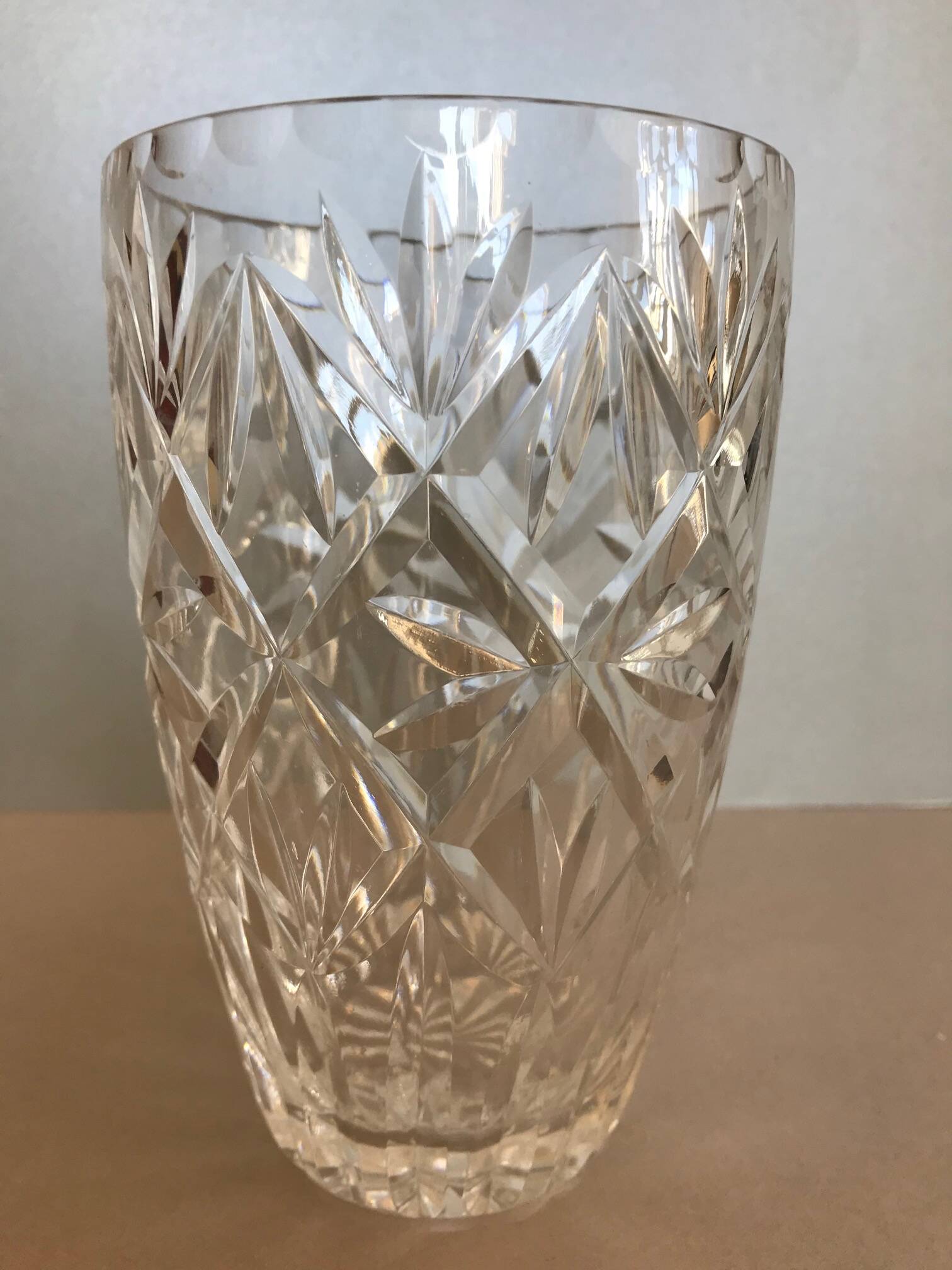 Small cut crystal vase