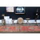 Handmade Turkish Vintage Oushak Runner Rug Pink Green Runner 105x327