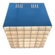 Modern minimalist cube ceiling light from the mid-century, Finland, 1960s.