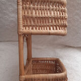 Vintage rattan shelf