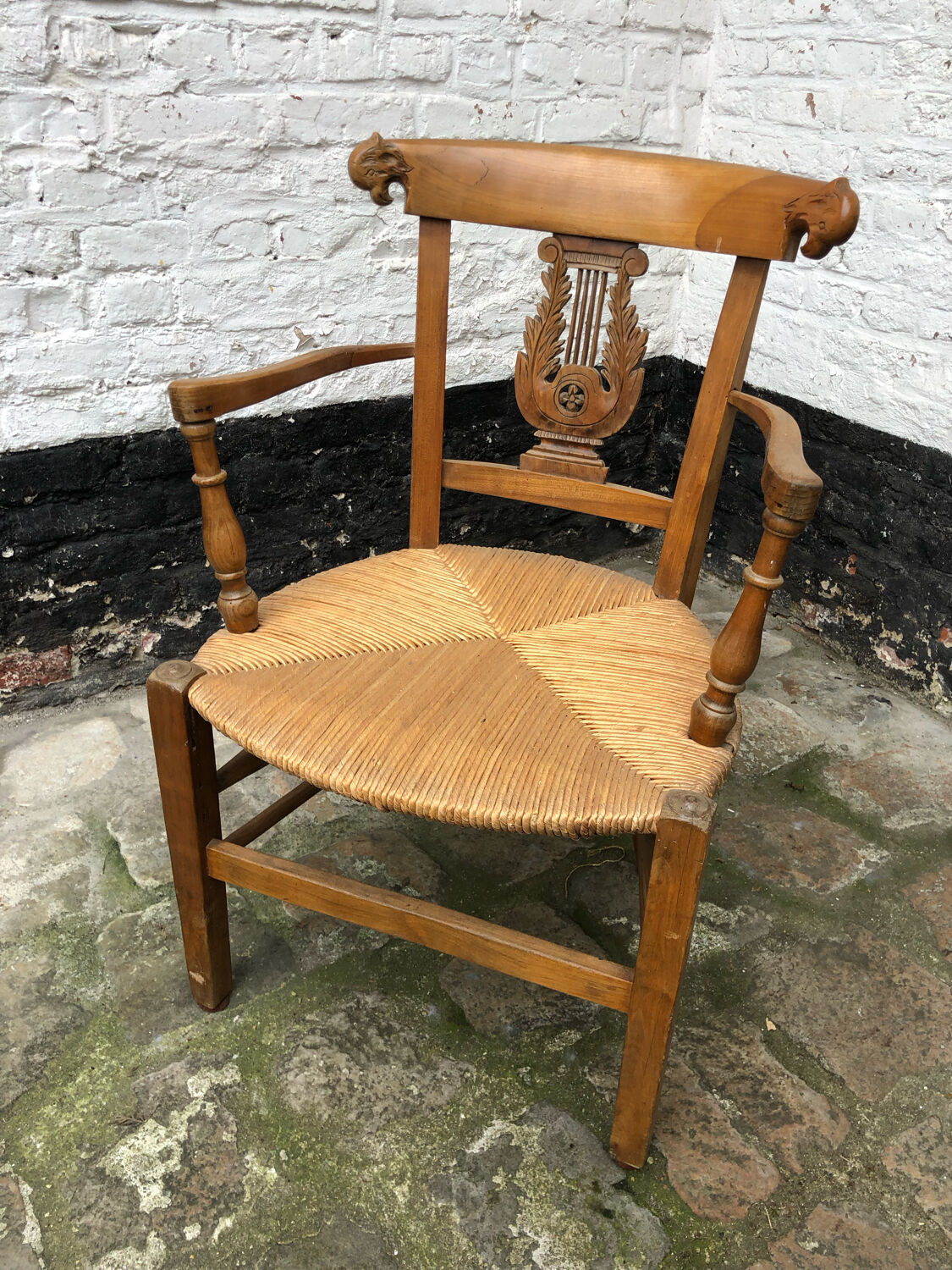 Cherry armchair directoire