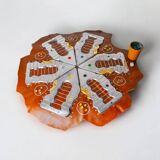 Brutalist Parcheesi game by Art3, bronze & aluminium, Spain, 1970s