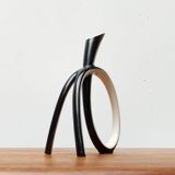 Sculptural porcelain vase from mid-century Germany by Lindner.