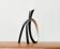 Sculptural porcelain vase from mid-century Germany by Lindner.