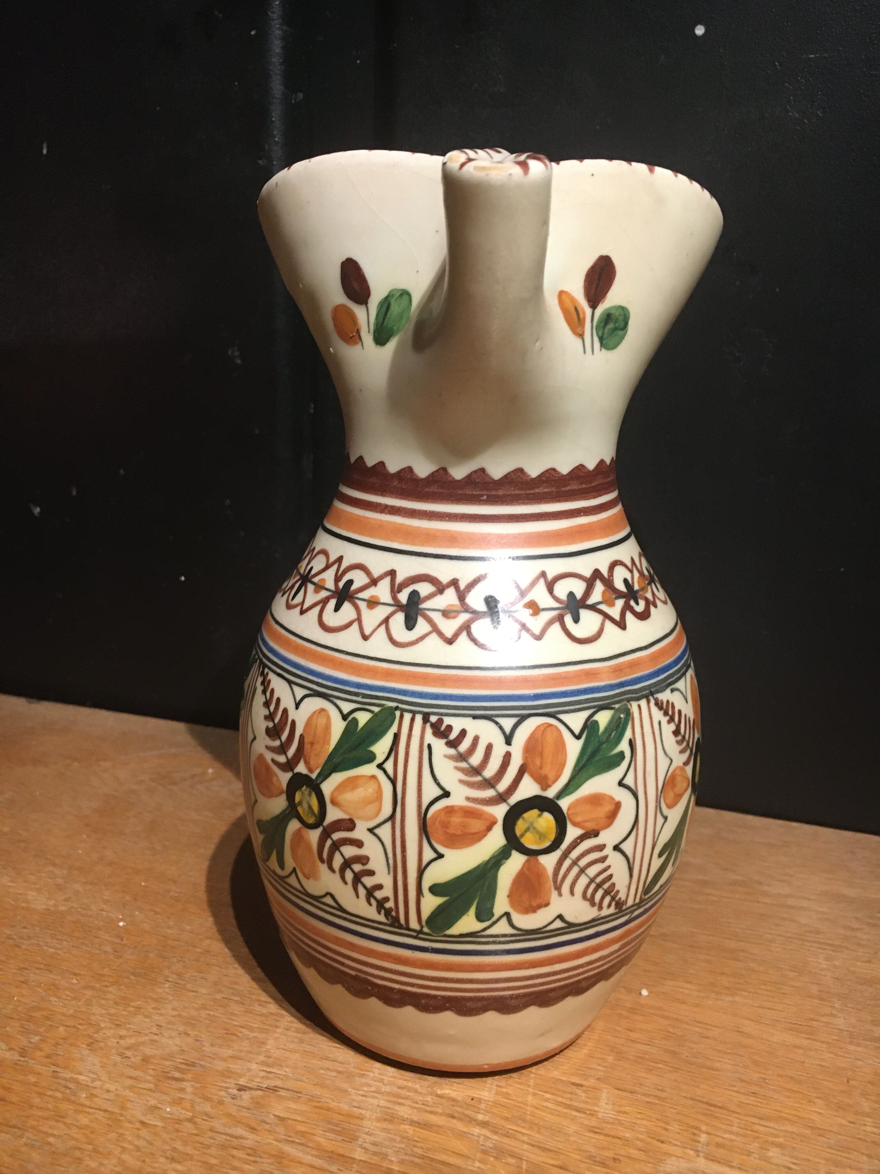 Pitcher italian ceramics Sanguino Toledo