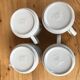 Lot of 4 mug old vintage orange flower decoration stackable. Unstoppable state