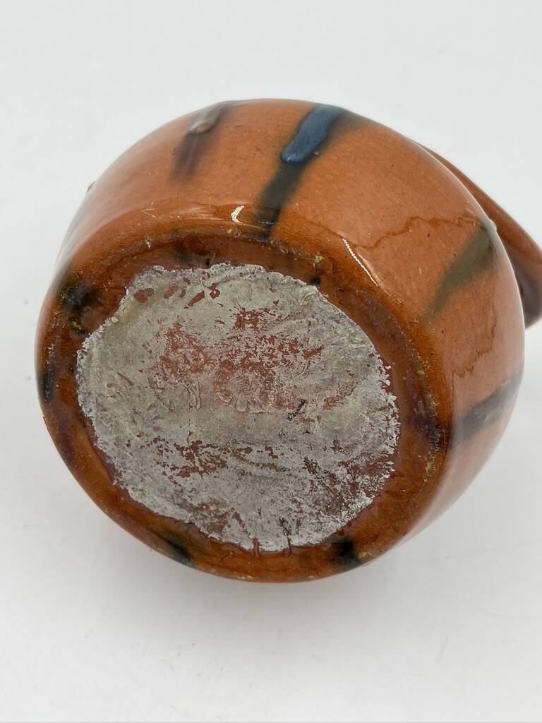 Set of 4 Flemish art nouveau stoneware