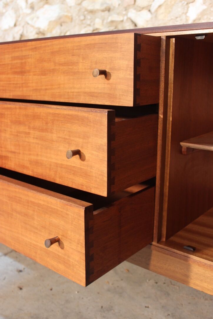 Vintage Scandinavian style teak sideboard by Younger, 60s