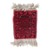 Tapis vintage fait main Ersari – 24 x 29 cm – Rouge éclatant - 1C970