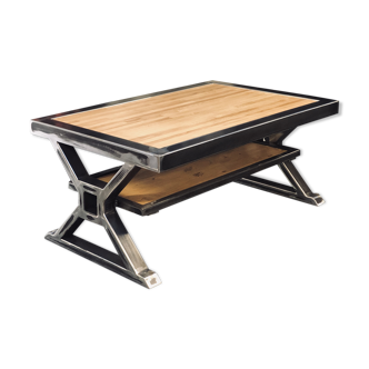 Coffee table  metal and wood