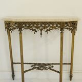 Console et son miroir en bronze doré
