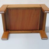 Paire de tables de chevets ou basses Regain orme verni