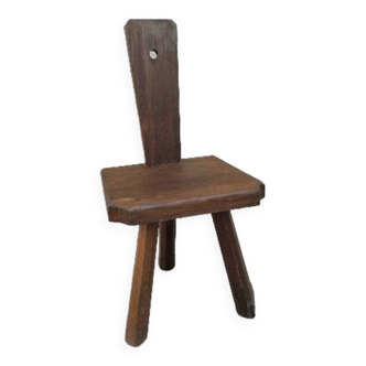 Chaise enfant tripode vintage brutaliste année 50