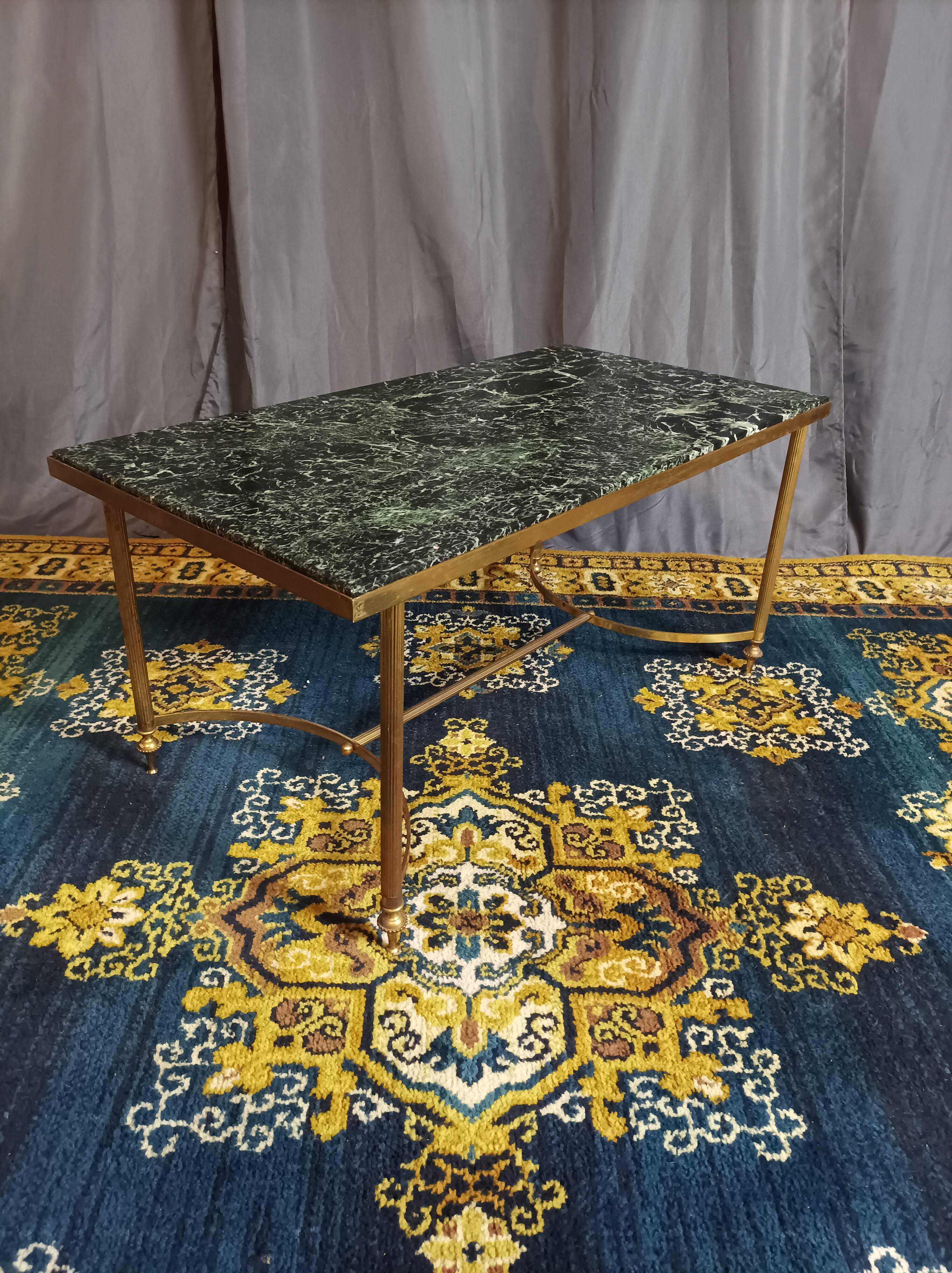 Coffee table 1960 green marble