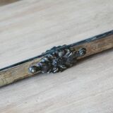 Art Deco beveled rectangular mirror frame silver 80x54cm