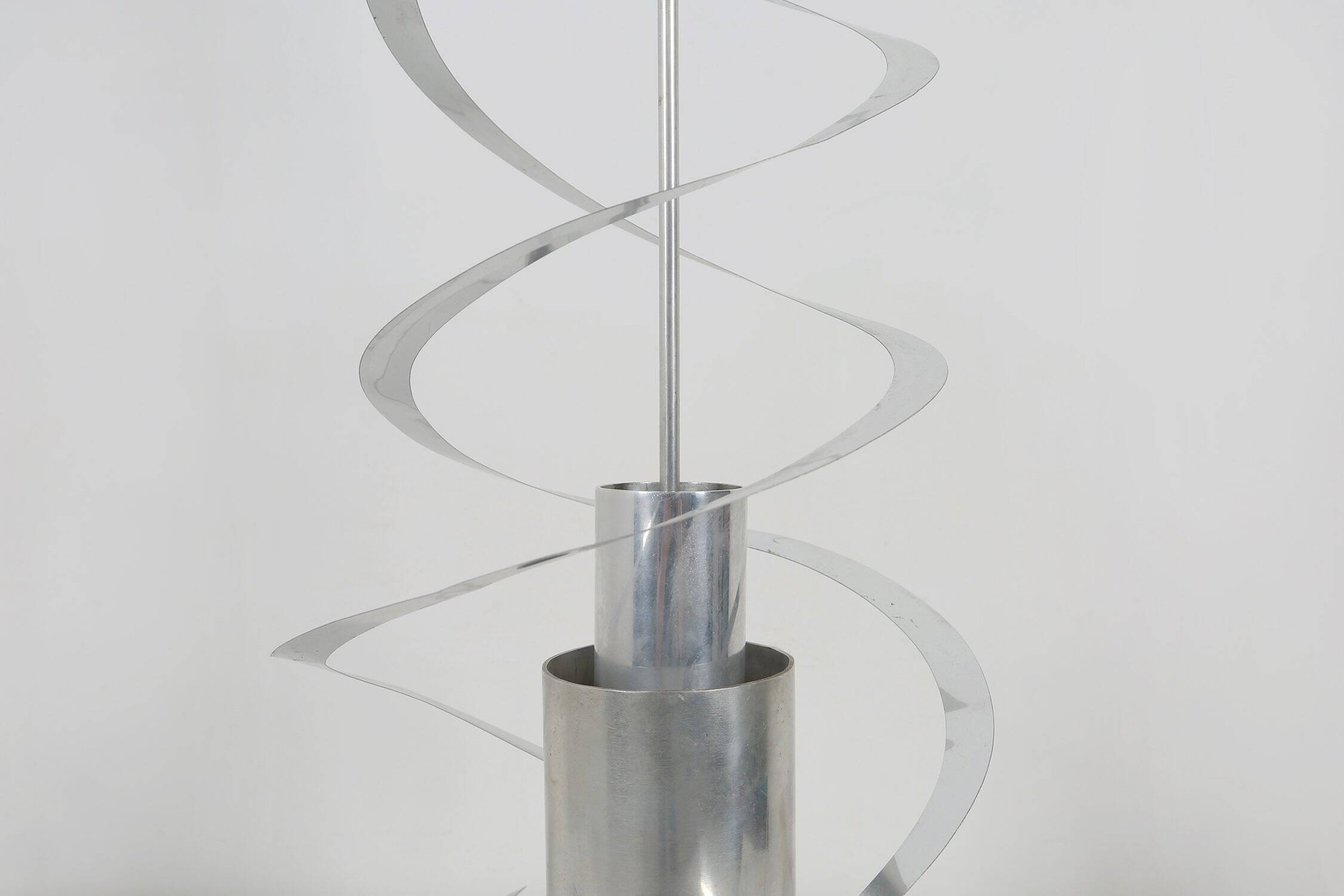 Kinetic Spiral Light Sculpture by Werner Epstein, 1972