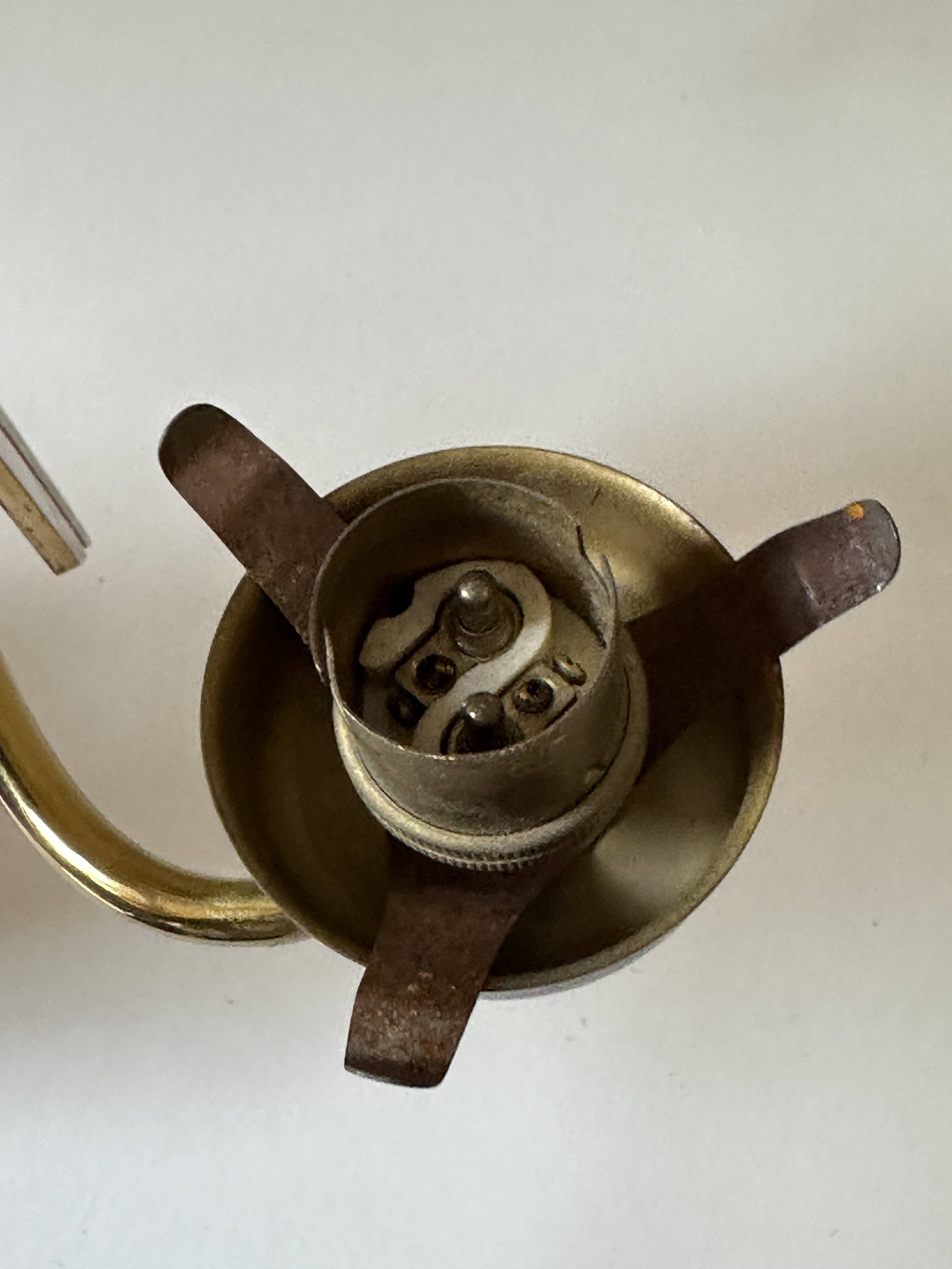 Vintage design solid brass wall light from the 60s