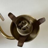 Vintage design solid brass wall light from the 60s