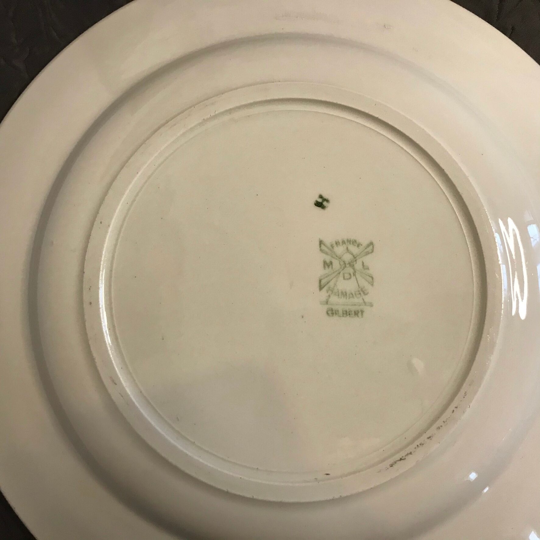 Lot of 3 plates art deco pattern 1940s