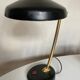 1960 black sheet metal and brass orientable lamp