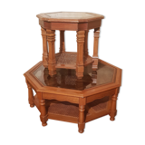 Lot de deux tables basses hexagonales
