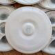 6 assiettes à huîtres vintage Moulin des Loups faïence dégradé bleu gris