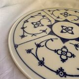Plateau à gâteaux en porcelaine décorée bleue Bareuther Bavaria