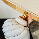 Vintage white and gold table lamp