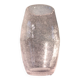 Artisanal vase in pink/transparent bubbled glass