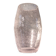 Artisanal vase in pink/transparent bubbled glass