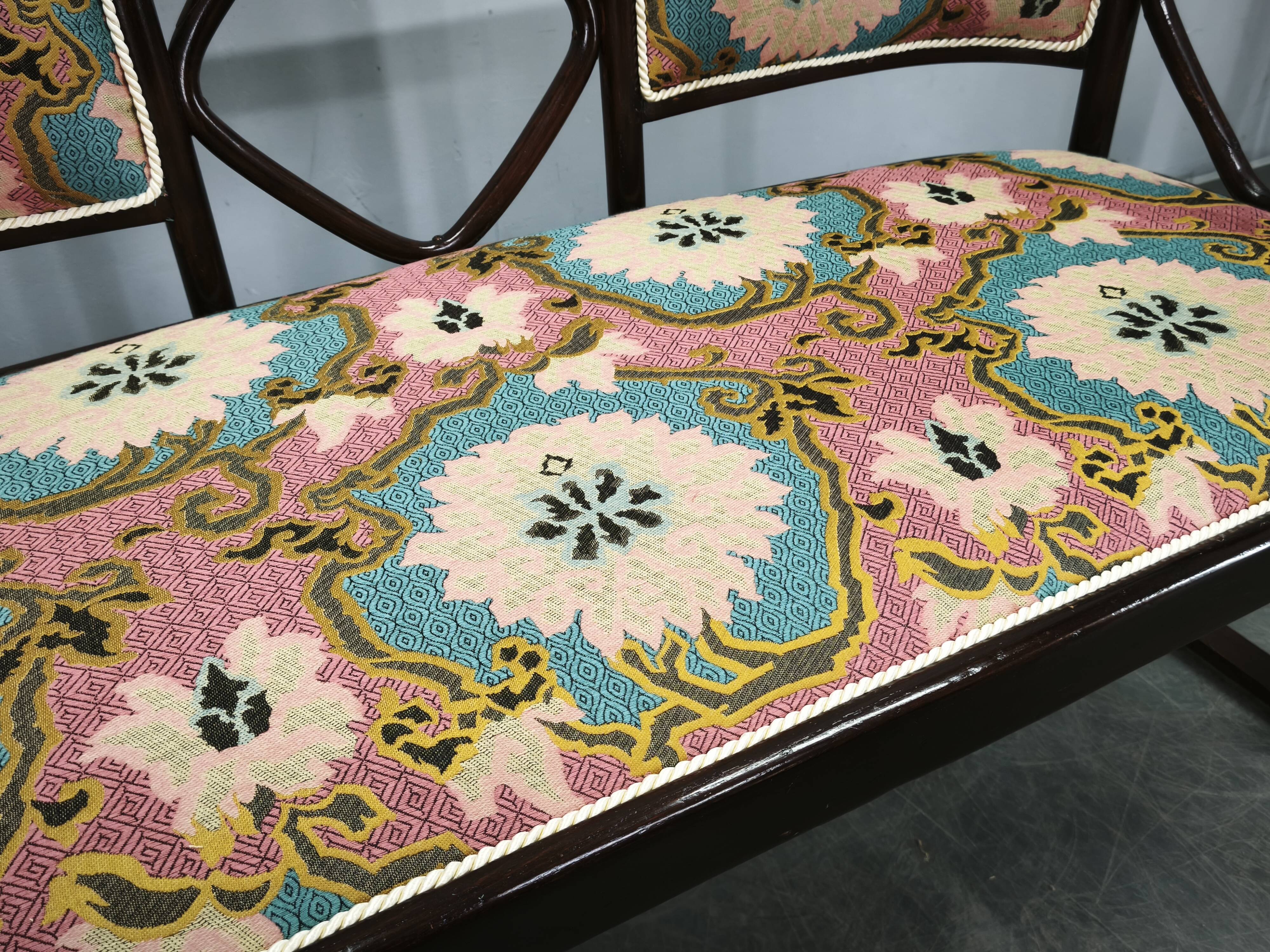 Josef Hoffmann Style Fledermaus Art Nouveau Sofa, 1930s