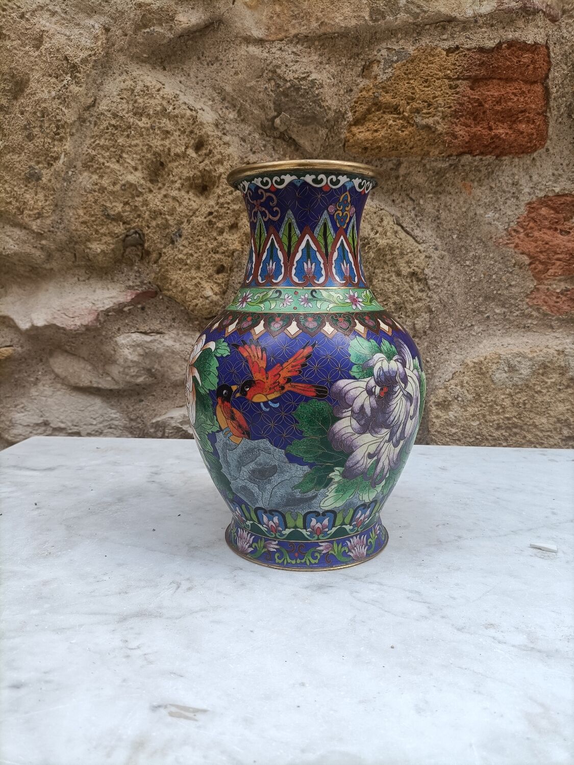 20th century cloisonné vase